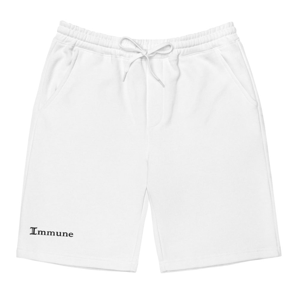 Embroidered Immune fleece shorts